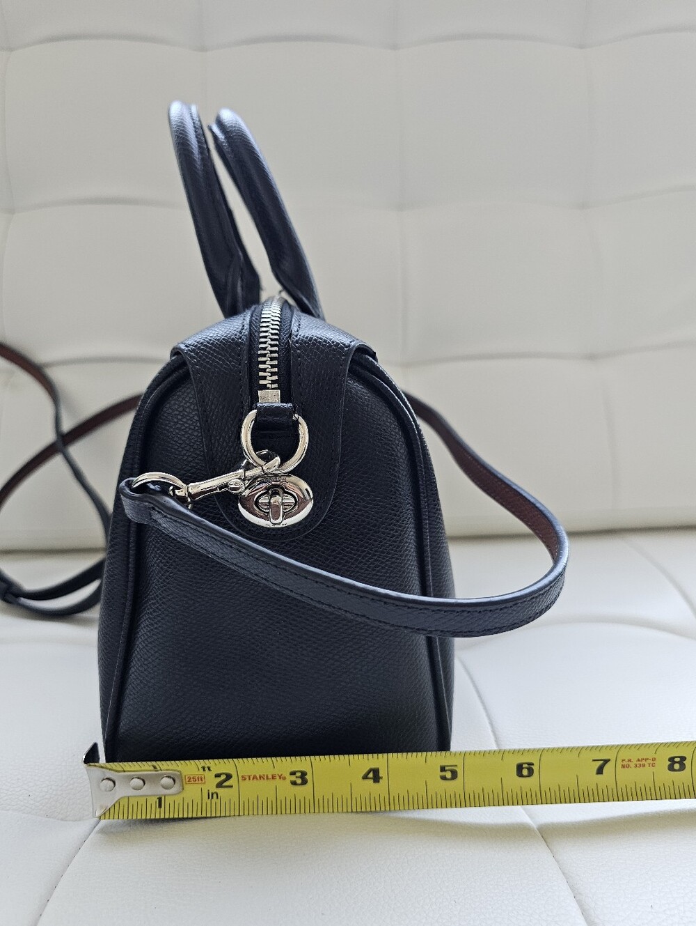 Coach Black Leather Satchel with Shoulder Strap - Picture 13 of 13